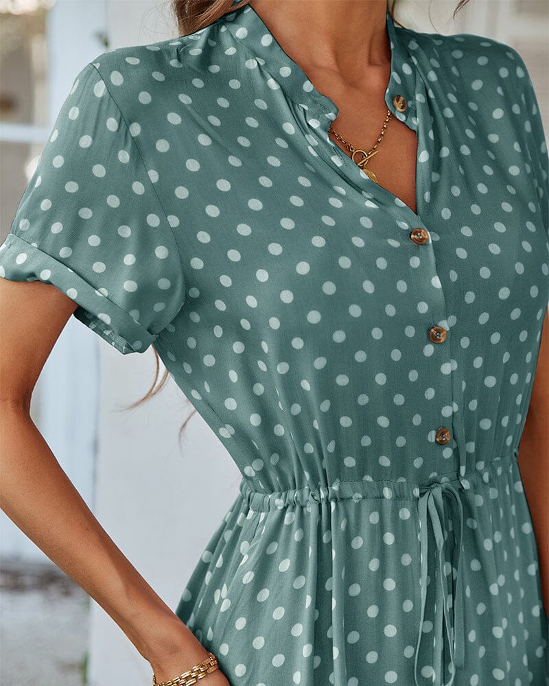 Vestido Midi Poá - Moda Verão 2025