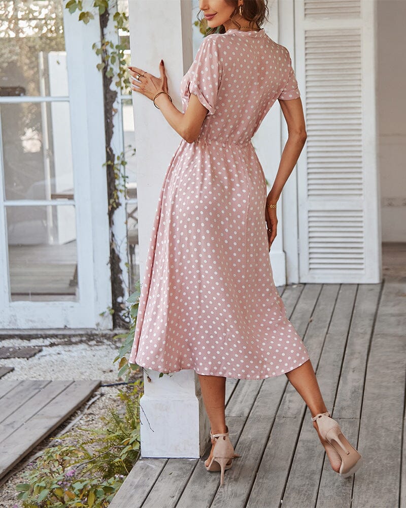 Vestido Midi Poá - Moda Verão 2025