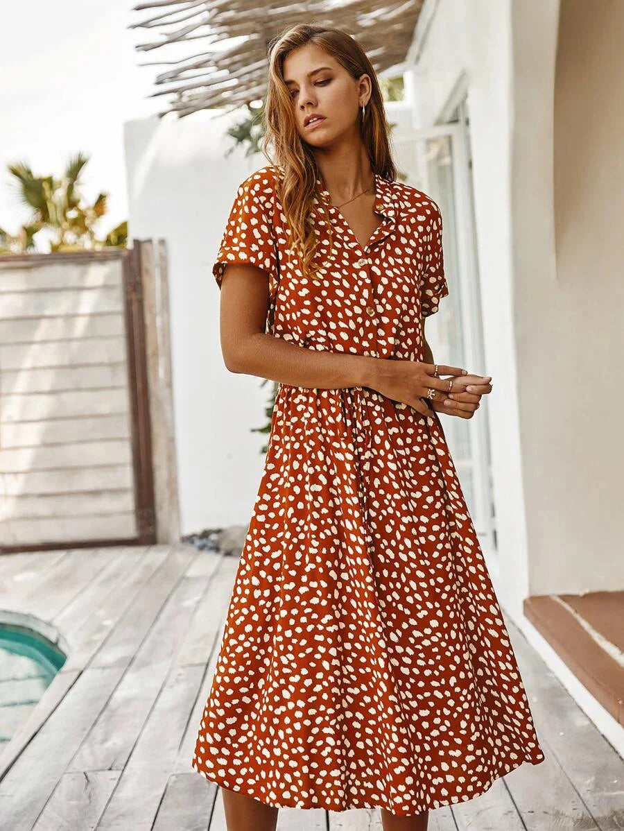 Vestido Midi Multicolorido Feminino