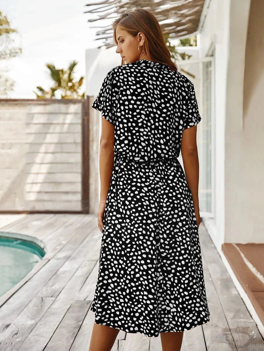 Vestido Midi Multicolorido Feminino