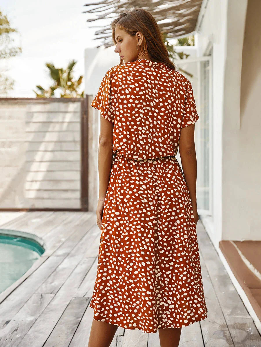 Vestido Midi Multicolorido Feminino
