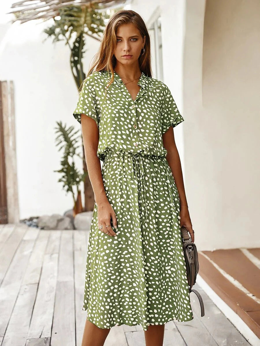 Vestido Midi Multicolorido Feminino