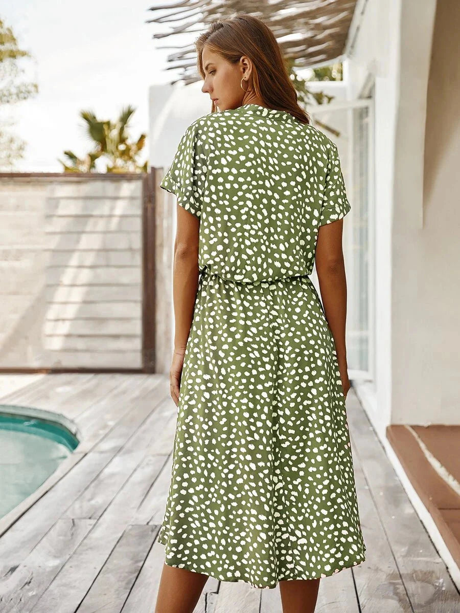 Vestido Midi Multicolorido Feminino