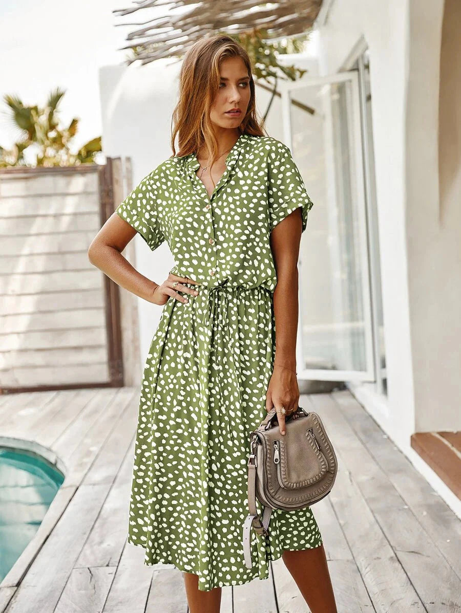 Vestido Midi Multicolorido Feminino
