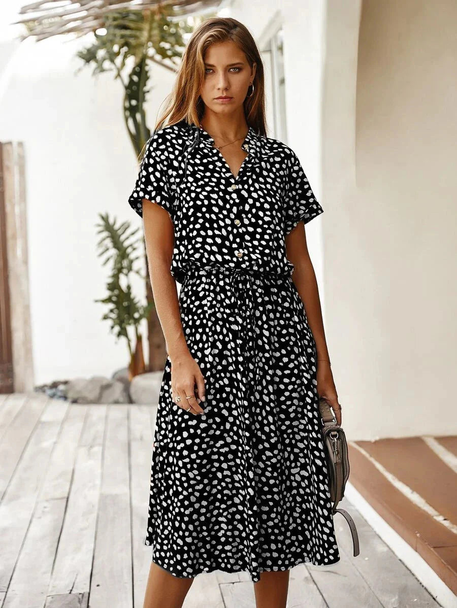 Vestido Midi Multicolorido Feminino