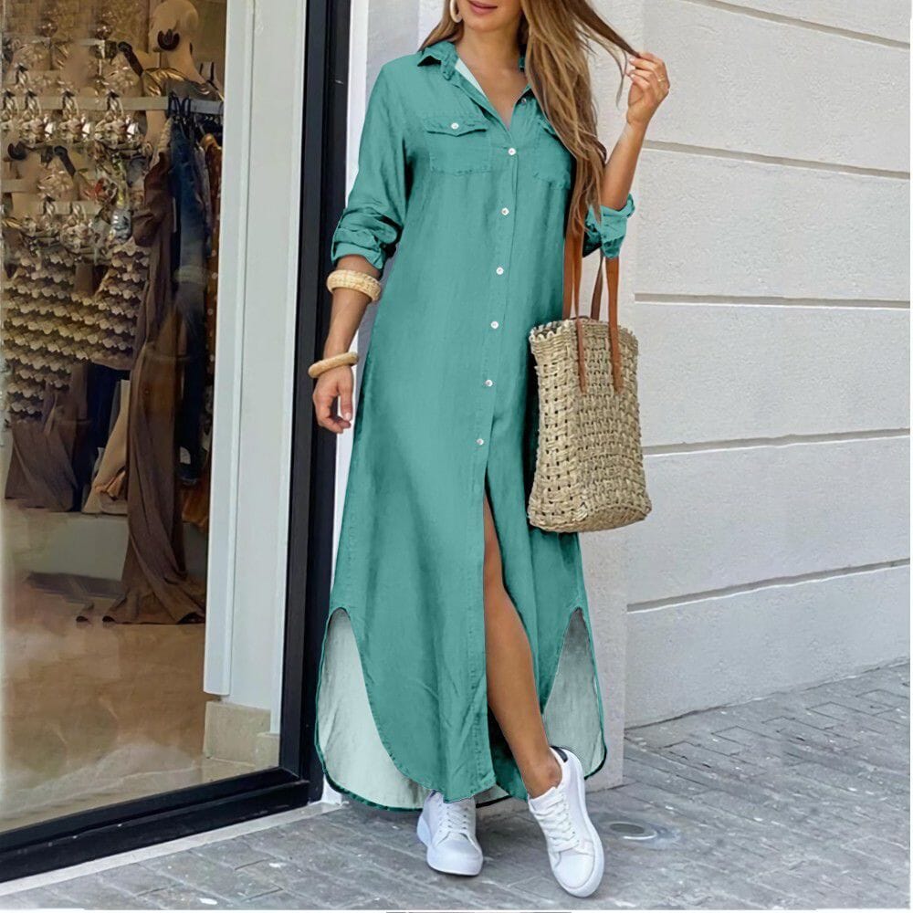 Vestido Feminino Chemise Longo