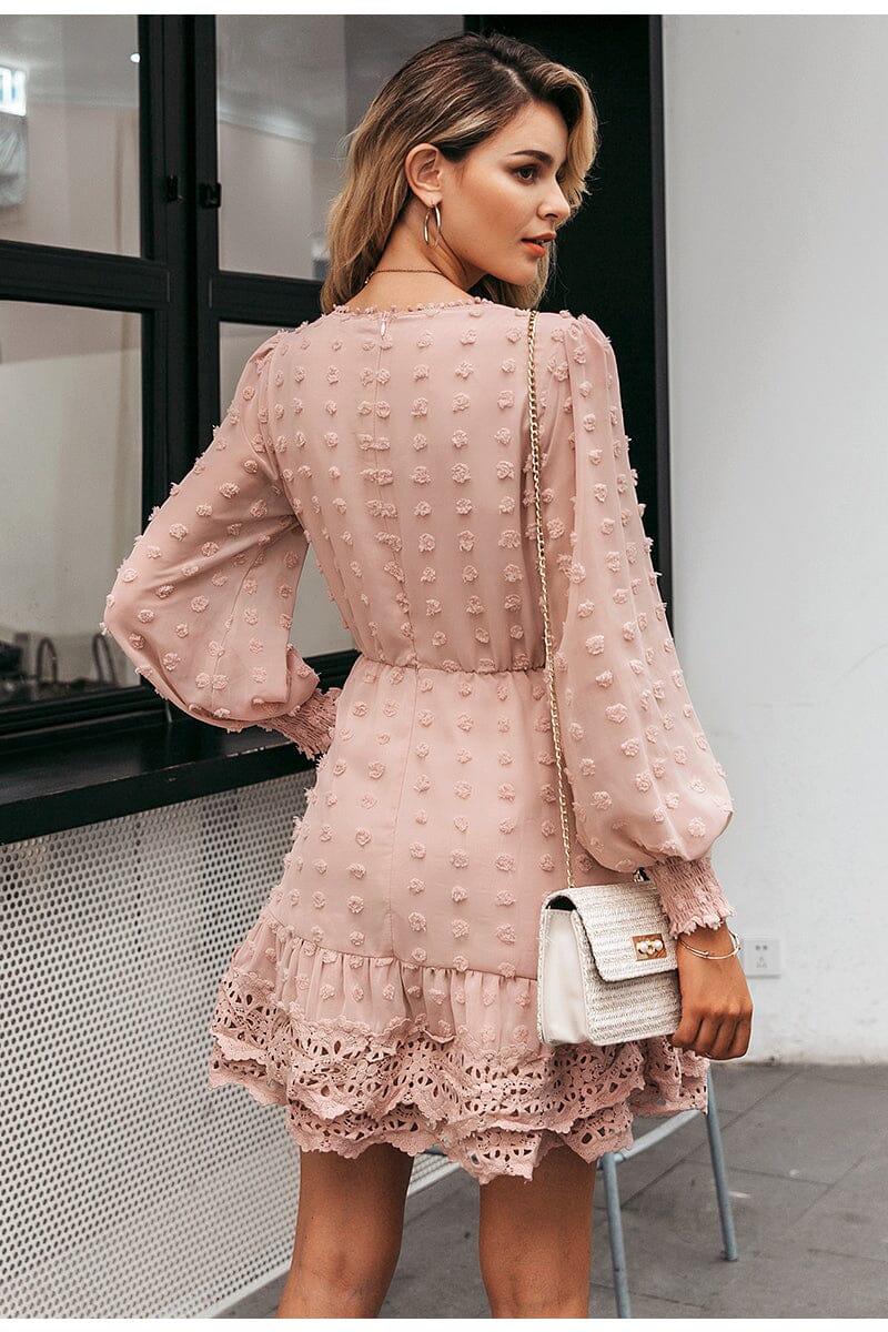 Vestido Feminino Mangas Bufantes de Luxo