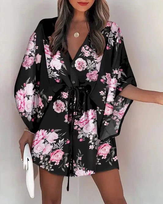 Vestido Kimono Acinturado